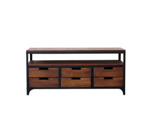 Mueble de TV Rack LCD Rustico 6 Cajones