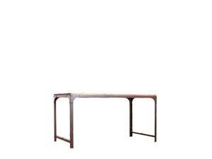 Mesa De Comedor Industrial Marron 1.60 mts