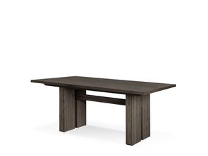 Mesa De Comedor Rectangular Base Central Ceniza 2.00 mts