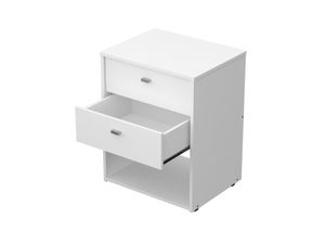 Mesa De Luz Nature 2 Cajones 1 Estante