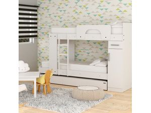 Cama Cucheta Blanca Superpuesta Dormitorio Infantil