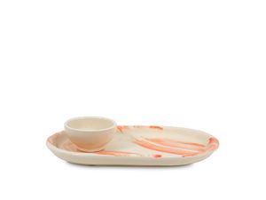 Set De Tablita y Salsero Colección FC  Ceramica