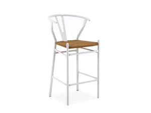 Banqueta Alta Wishbone Blanca