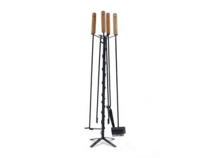 Kit Asado Parrillero Pala Cepillo Pinza Rastra