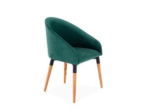 Silla Zoe con Apoya Brazos Tapizado Verde Ingles