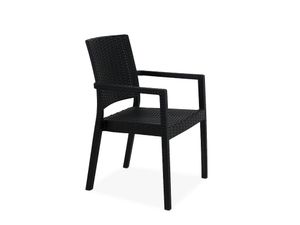 Silla de Exterior con Apoya Brazos Luxe Plastico Simil Rattan