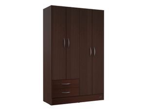 Placard Ropero 4 Puertas Blanco Interior Sin Pintar