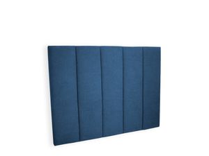 Respaldo de Cama Canelón Vertical Tela Windy Blue 1.60 mts