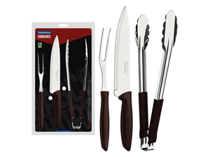 Set Juego para Asado Tramontina Plenus Acero Inoxidable 3 Piezas Color Negro