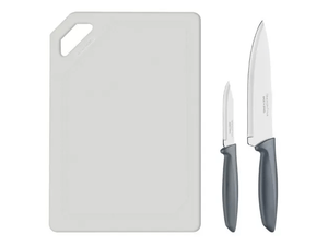 Set Cuchillos y Tabla Tramontina Plenus para Carne y Vegetales 3 Piezas