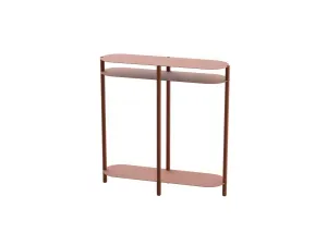 Mueble Recibidor 3 Estantes Color Terracota 99 cm