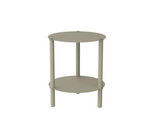 Mesa Auxiliar 2 Estantes Color Hueso 44x40 cm