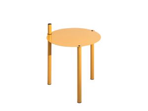 Mesa Auxiliar Redonda Color Ocre 40 cm