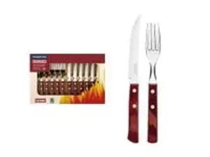 Cubiertos Para Asado Tramontina  Polywood 12 Piezas