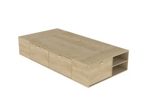 Cama Box Benethon 1 1/2 Plaza 100 x 200 cm Nebraska Natural