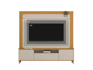 Mueble de TV Rack Modular Blanco Natural